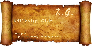 Károlyi Gida névjegykártya